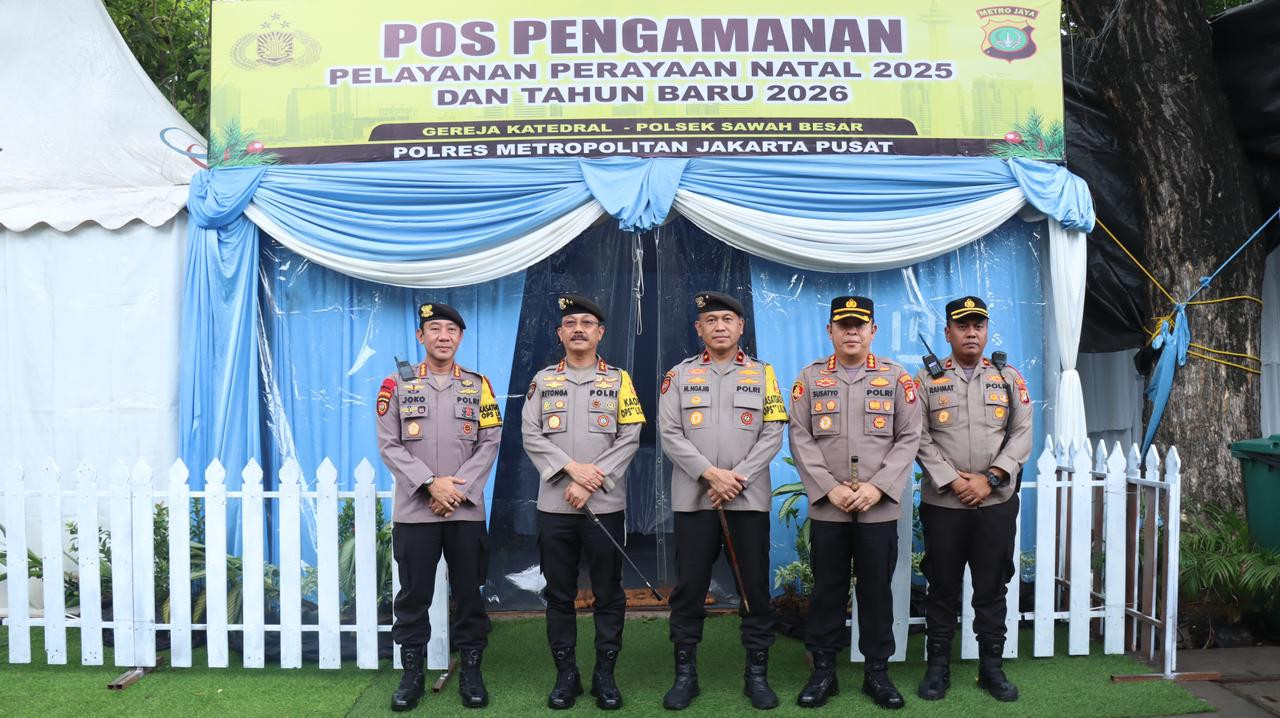 Pengecekan Pospam dan Gereja Katedral, Polri Pastikan Pengamanan Natal 2025 Berjalan Optimal