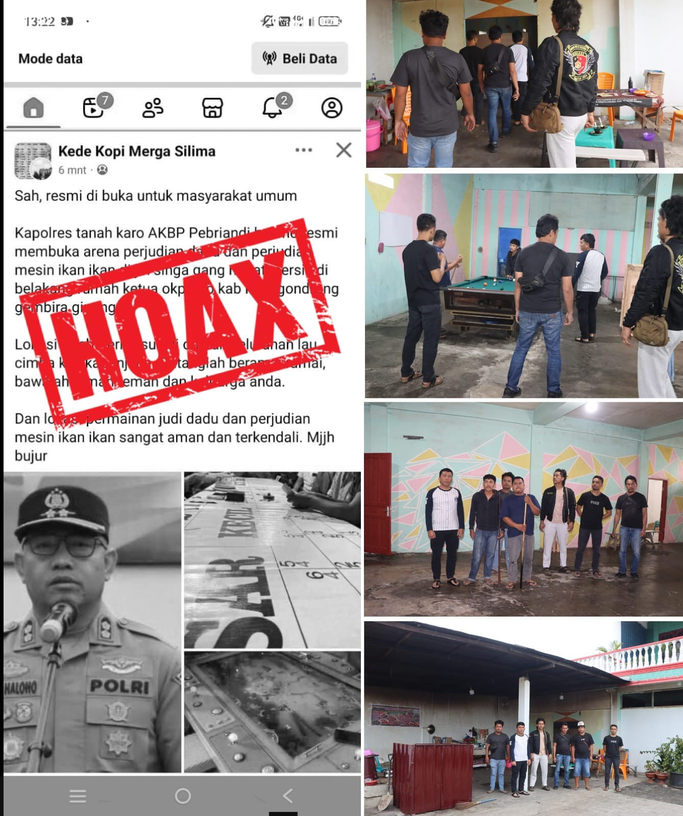 Satreskrim Polres Tanah Karo Tindaklanjuti Laporan Warga soal Dugaan Judi