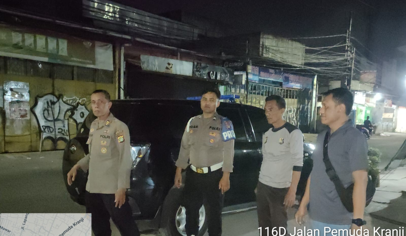 Cegah Tawuran dan Balap Liar, Polsek Bekasi Barat Patroli KRYD
