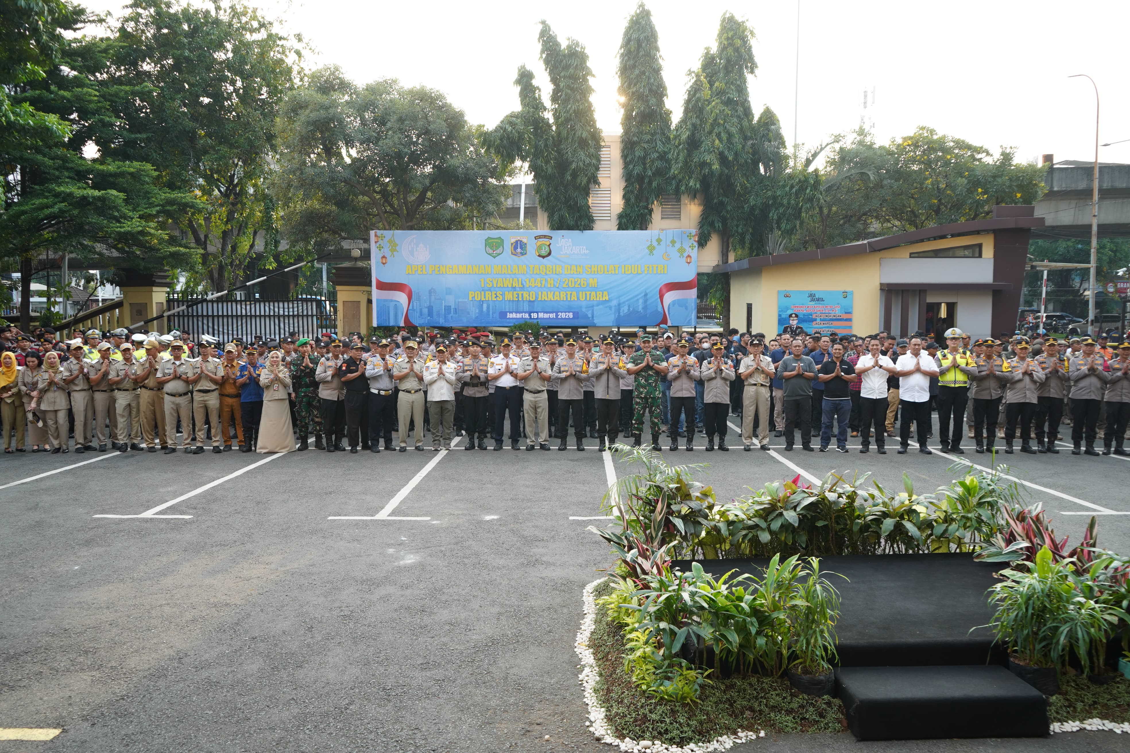 Apel Pengamanan Malam Takbir Idul Fitri 1447 H, Polres Metro Jakarta Utara Pastikan Situasi Aman Kondusif