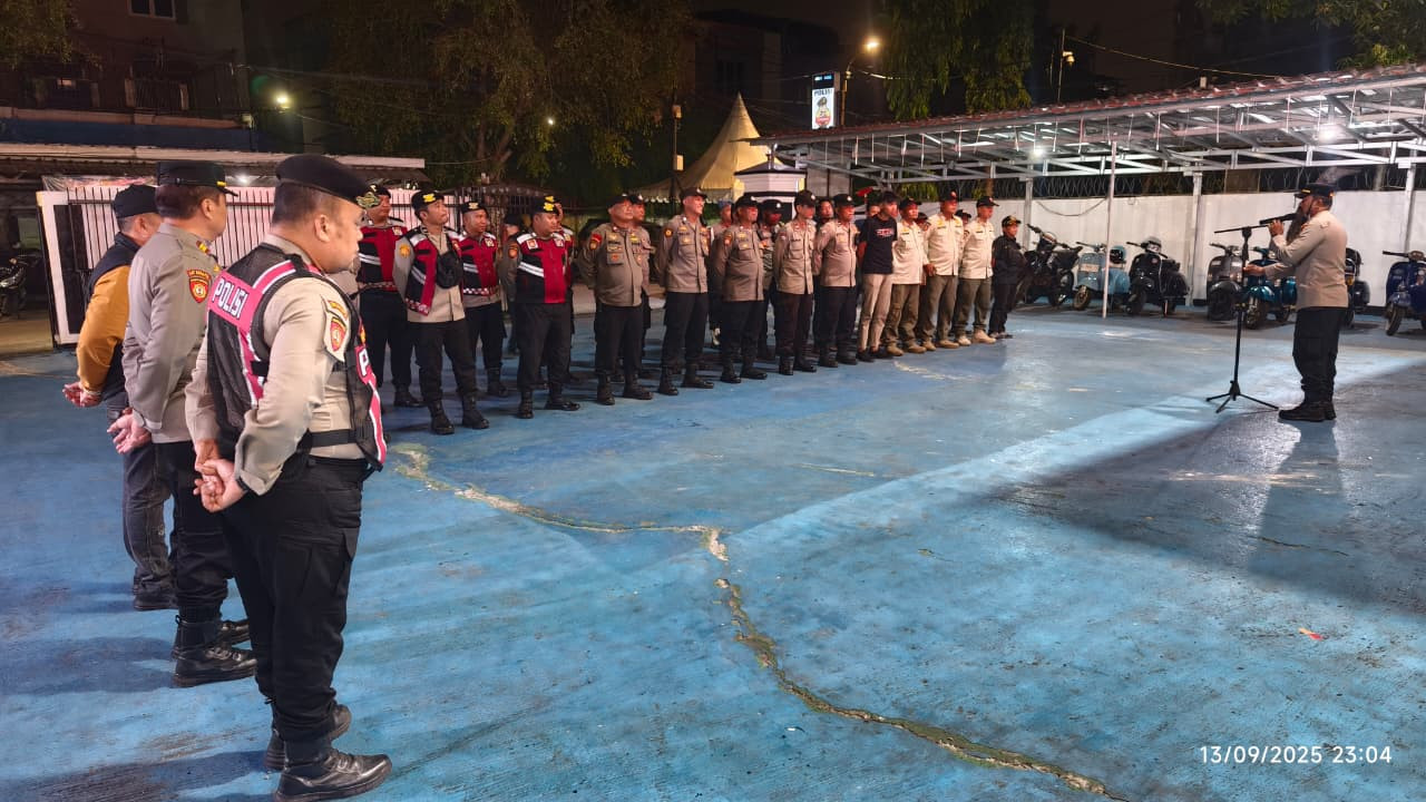 Polsek Pademangan Gelar Apel KRYD, Perketat Patroli Cegah Tawuran dan Kejahatan