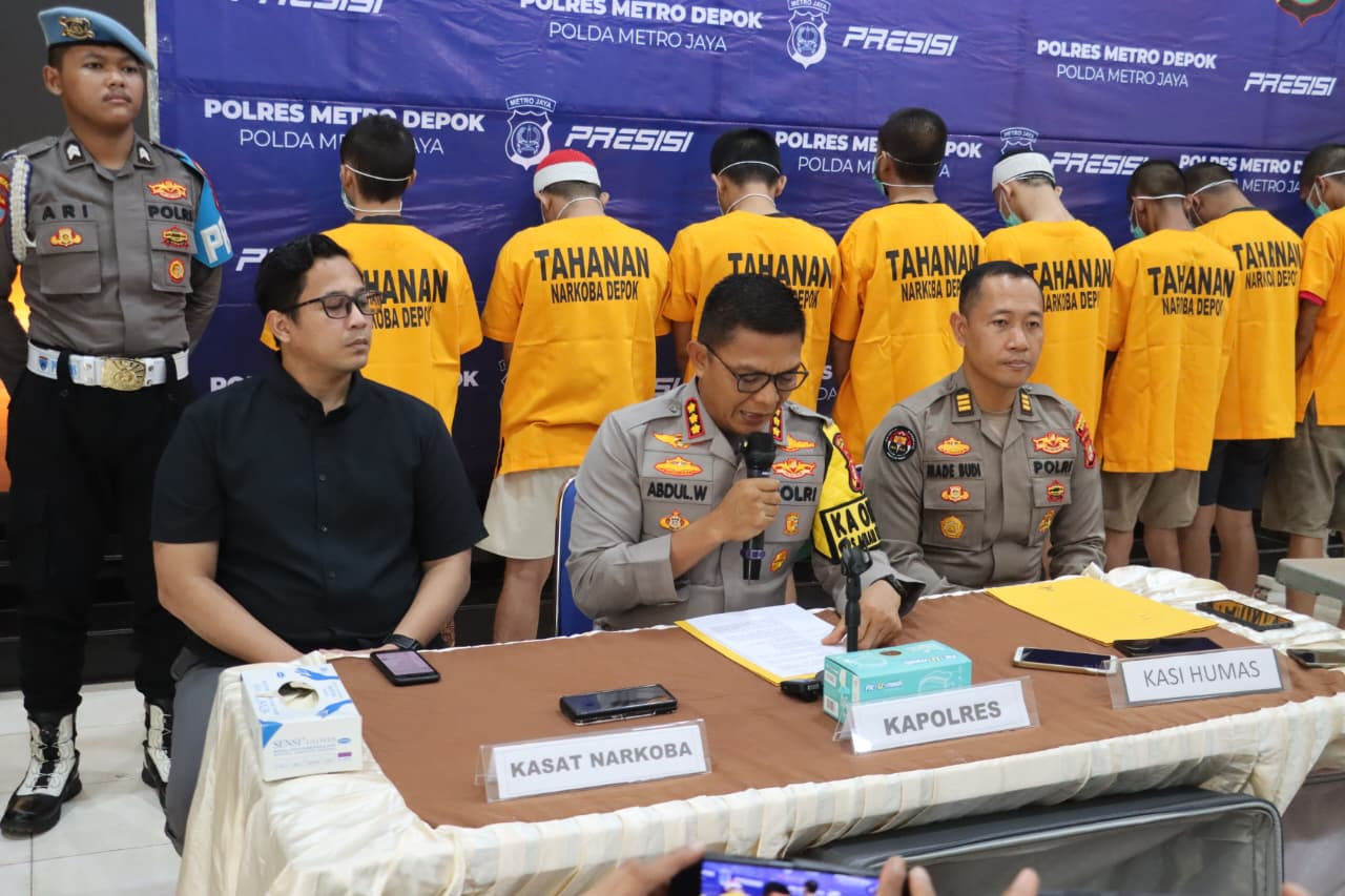 Polres Metro Depok Ungkap Kasus Ganja 78 Kilogram, Enam Tersangka Diamankan