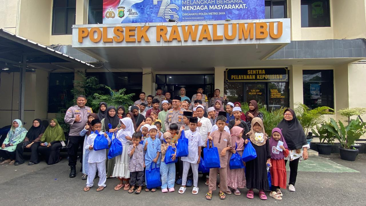 Polsek Rawa Lumbu Gelar Berbagi Kasih dan Doa Bersama Anak Yatim
