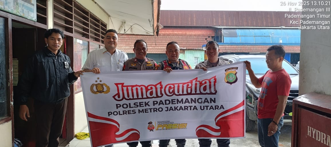 Polsek Pademangan Gelar “Jumat Curhat” di Pasar Elang untuk Serap Aspirasi Warga