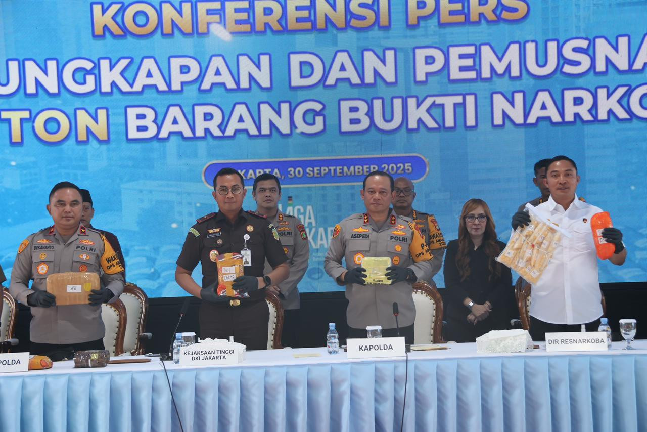 Polda Metro Jaya Musnahkan 1,14 Ton Narkoba, Selamatkan 4,5 Juta Jiwa