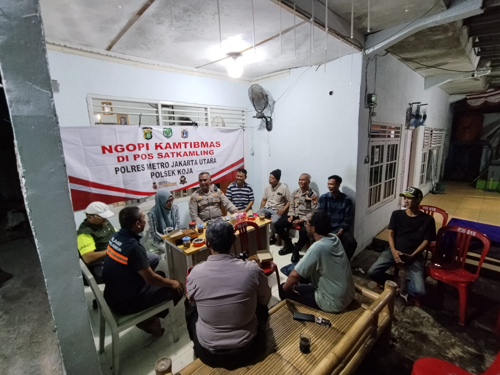 Lewat Ngopi Kamtibmas, Kapolsek Koja Dengarkan Aspirasi Warga Tugu Utara