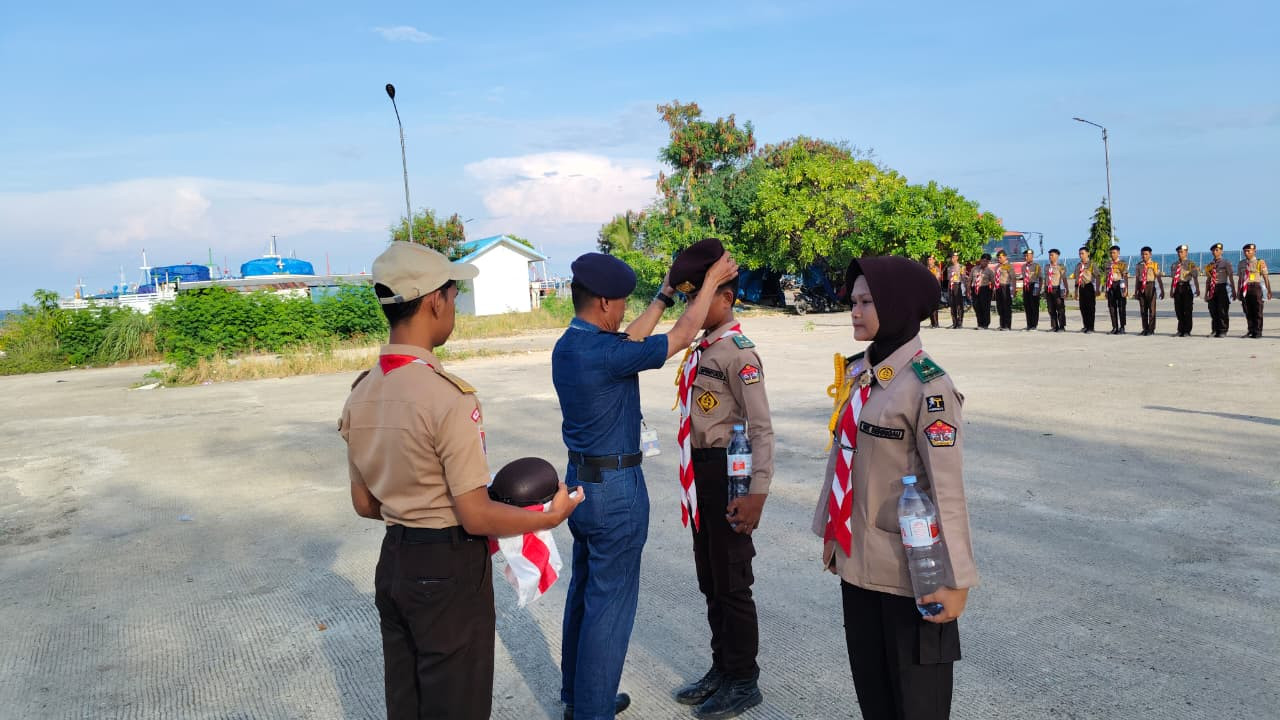 Bina Mental dan Bangun Semangat Kebaharian, Saka Bahari Cabang Bone Laksanakan Penerimaan Anggota Baru