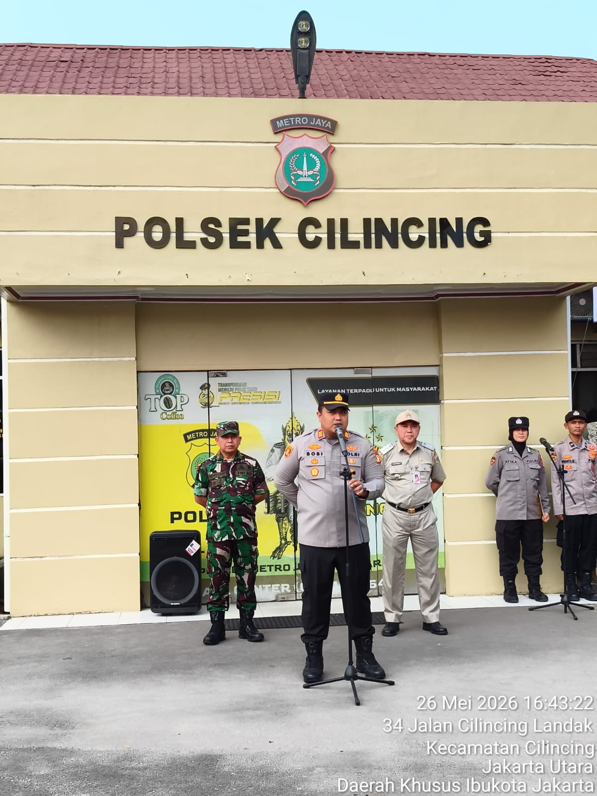 Polsek Cilincing Kerahkan 74 Personel Gabungan Amankan Malam Takbir dan Sholat Idul Adha 1447 H