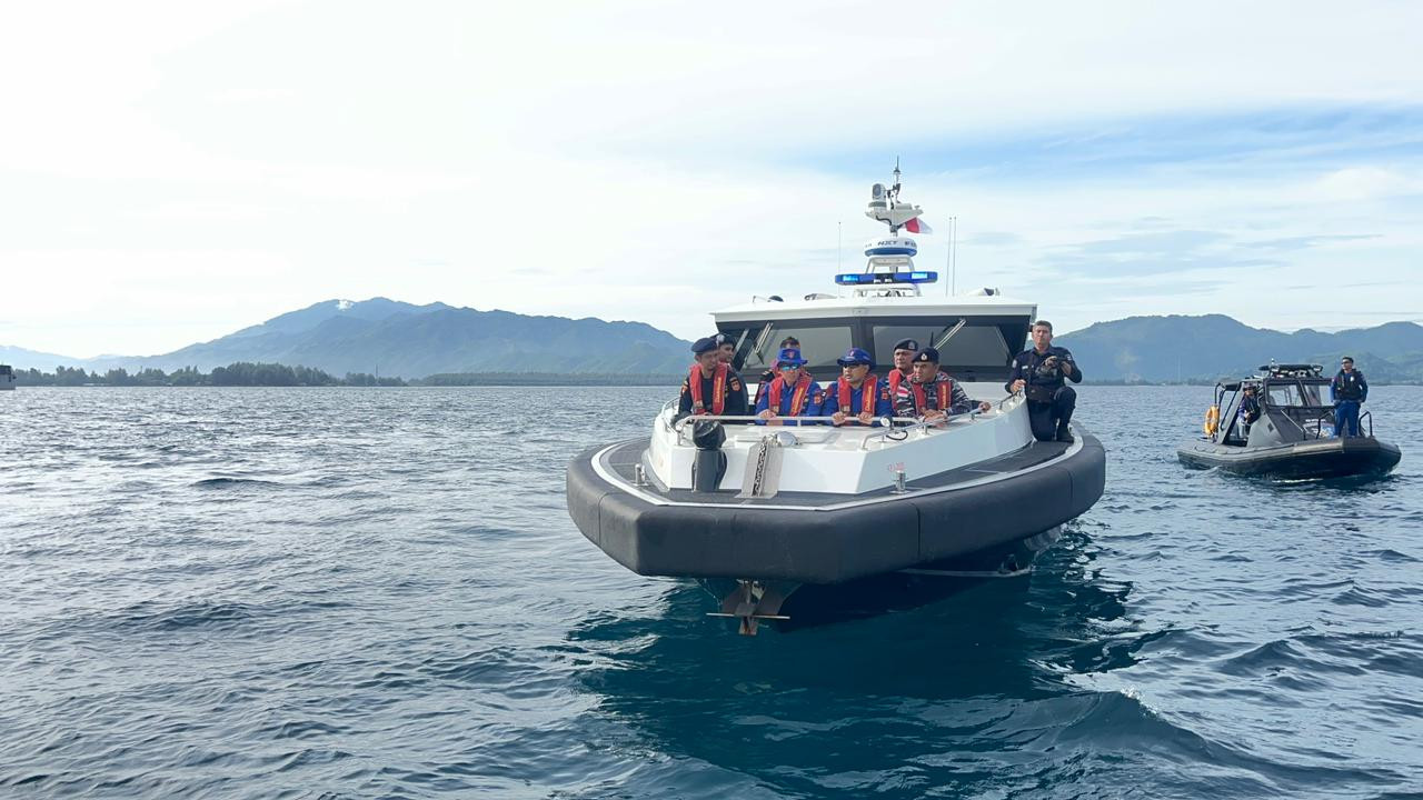 Komandan Pos TNI AL Lampulo Laksanakan Patroli Gabungan Bersama Instansi Maritim